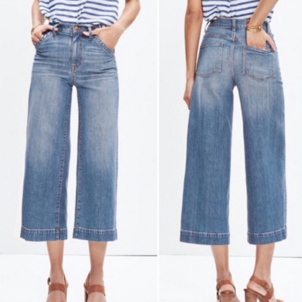 Madewell Wide Leg Crop Jeans